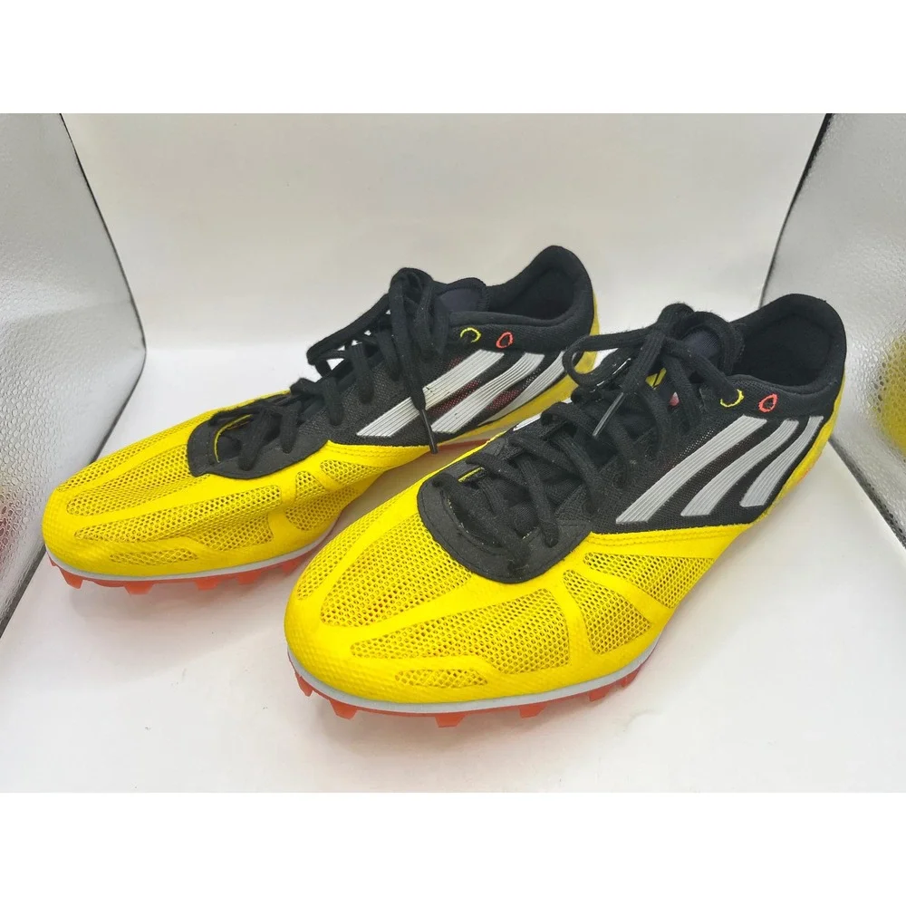 Adidas Adizero Track and Field Mens 10 Yellow Black‎ Running Shoes No Spikes